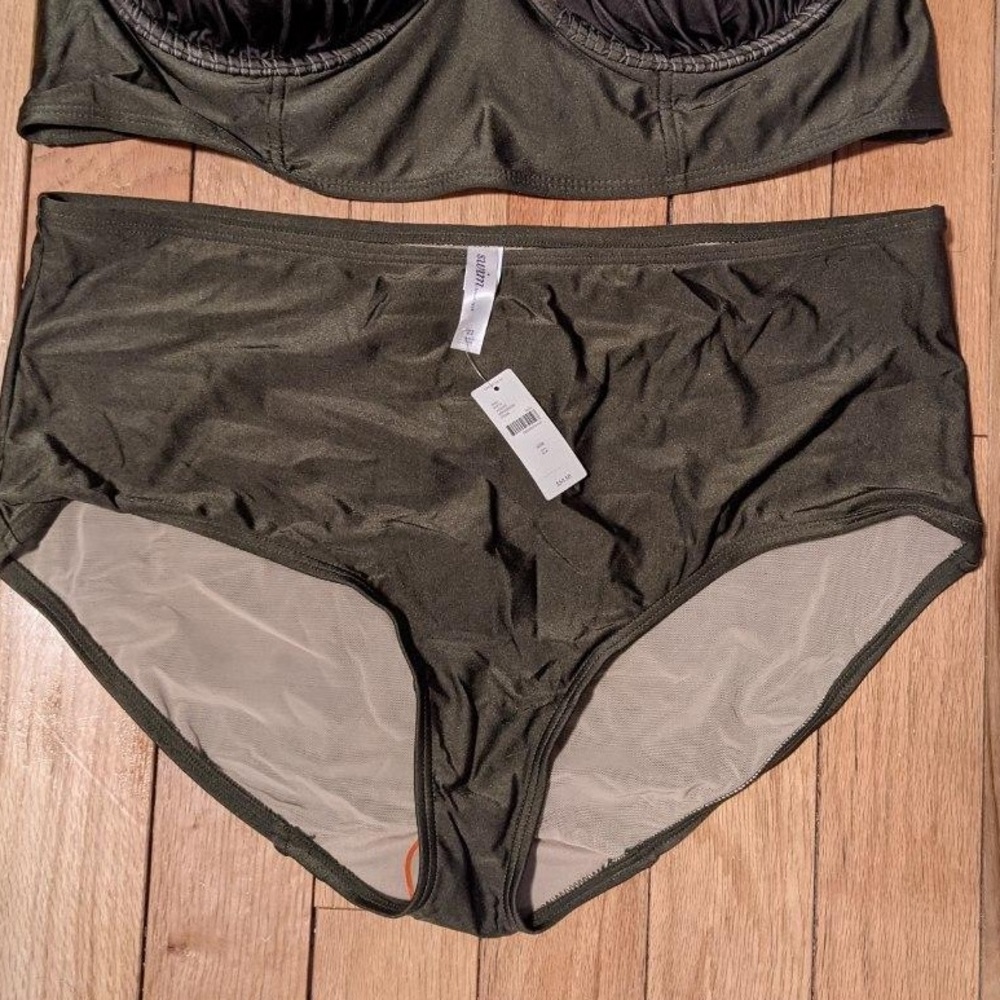NWT Cacique Olive Bikini Bottoms in 22